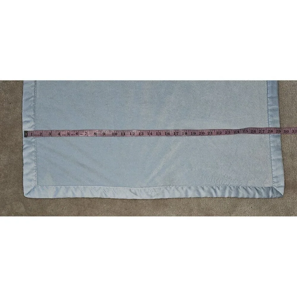 Koala Baby 2013 Solid Light Blue Baby Blanket SOFT Fleece Satin Trim 29x39